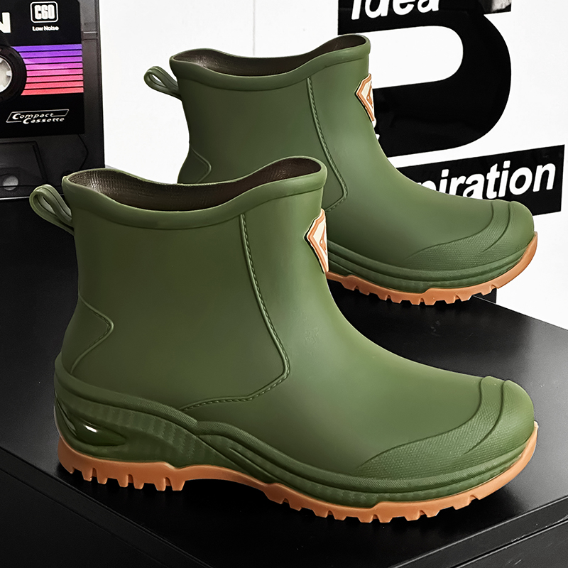 Fishing Boots - メンズレインブーツ アウトドア耐摩耗性 登山 釣り用 滑り止め ショート丈