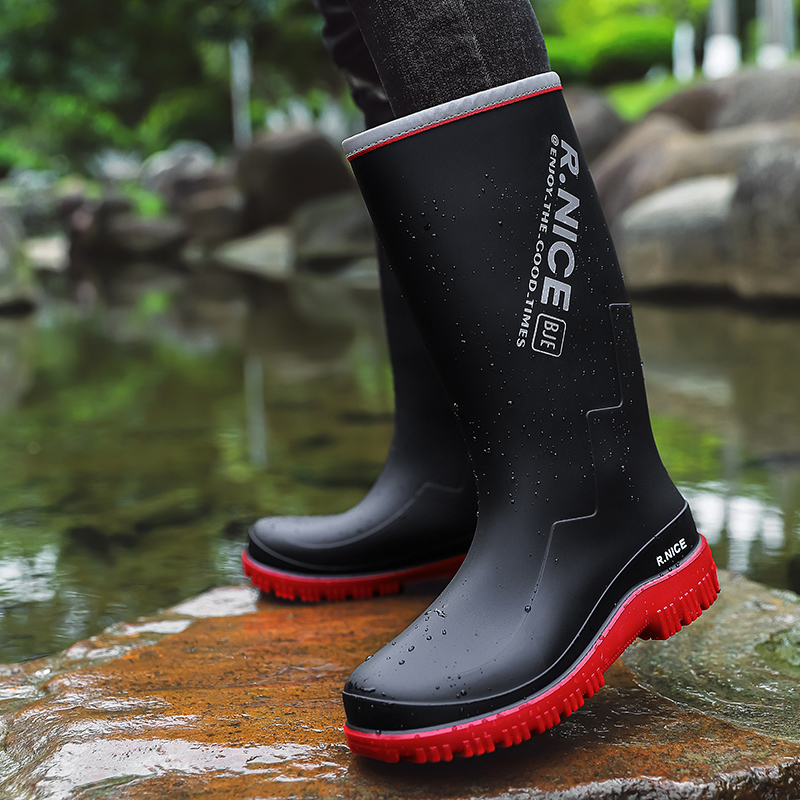 メンズアウトドアレインシューズ ハイカットレインブーツ 滑り - Fishing Boots のレビューと価格