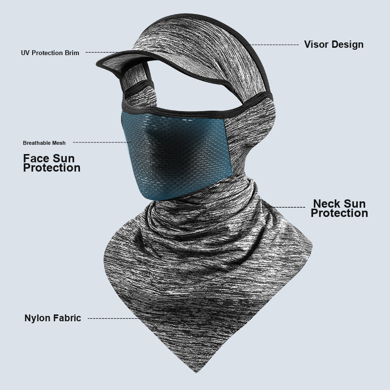 日焼け止めサイクリングフェイスマスク通気性のあるアイスシルク - Fishing Mask Sun Protection のレビューと価格