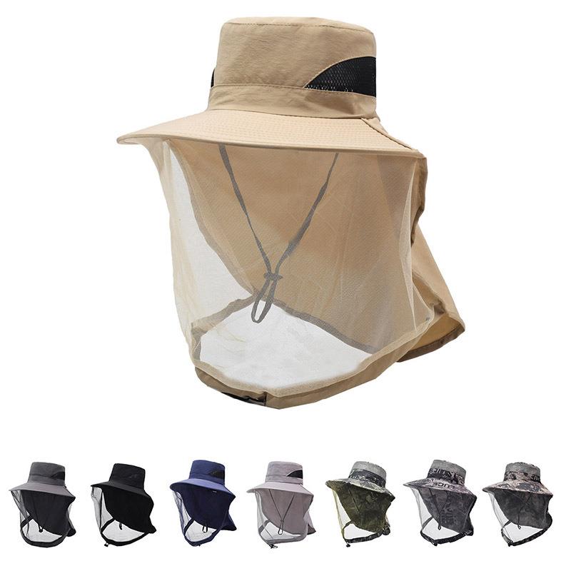 アウトドア用防蚊帽子 男女兼用 釣り用キャップ フェイスカバ - Fishing Hat のレビューと価格