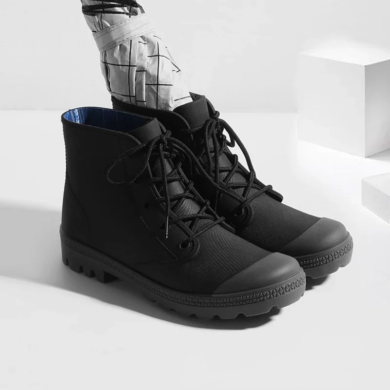 メンズレースアップアンクルコットンブーツ,滑り止めブーツ,防 - Fishing Boots のレビューと価格